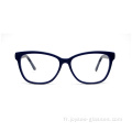 Stock de gros Nouveau design de haute qualité Black Ladies Acetate Glasses Frames